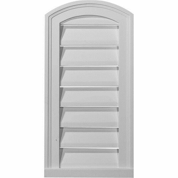 Dwellingdesigns 18 in. W x 30 in. H Architectural Eyebrow Gable Vent Louver, Functional DW69062